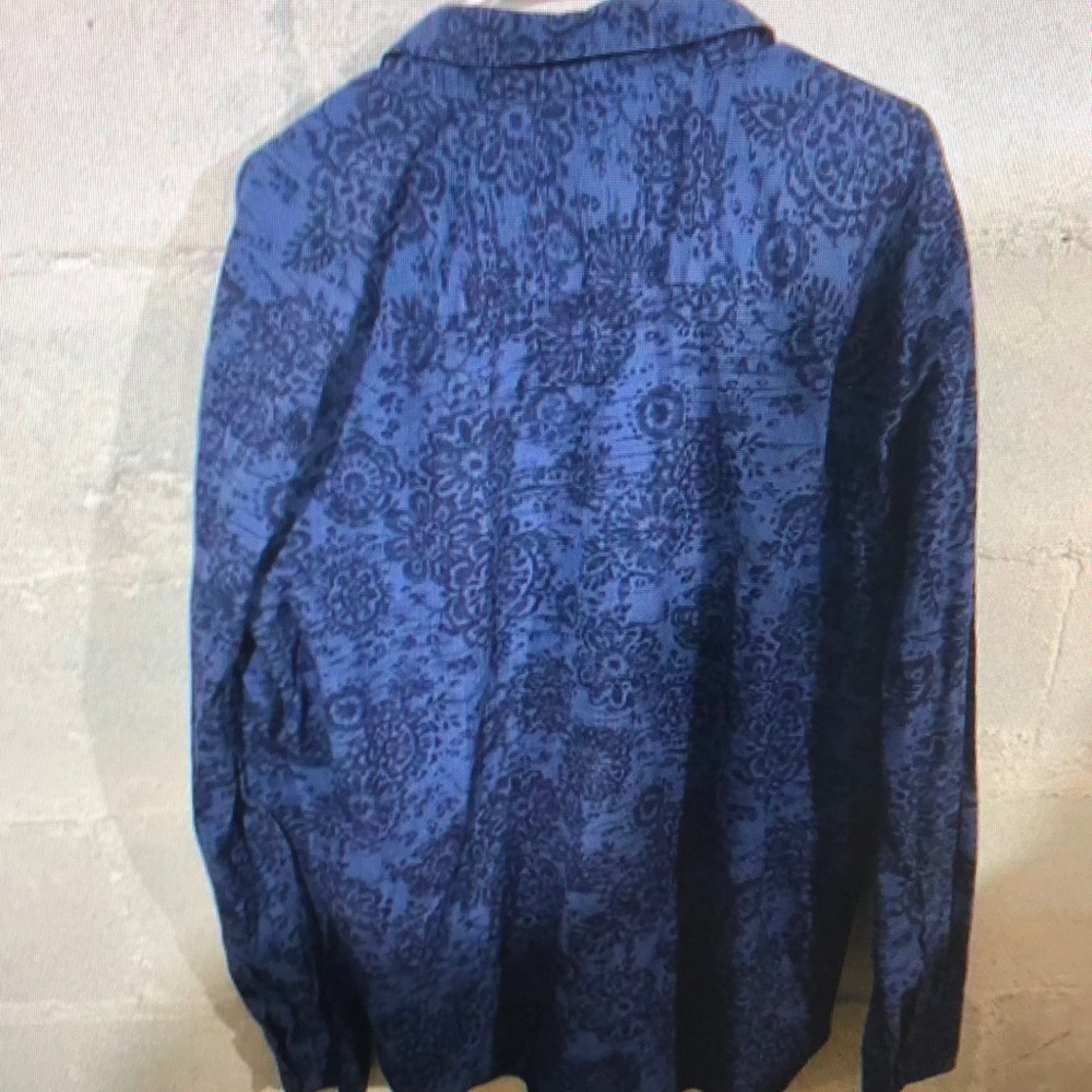 Blue Floral Long Sleeve Shirt